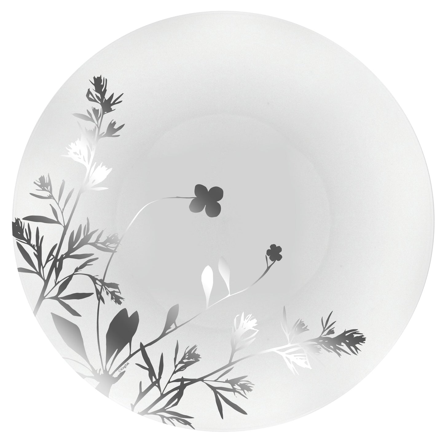 Contemporary Wildflower Premium Plastic Round Plate Sliver