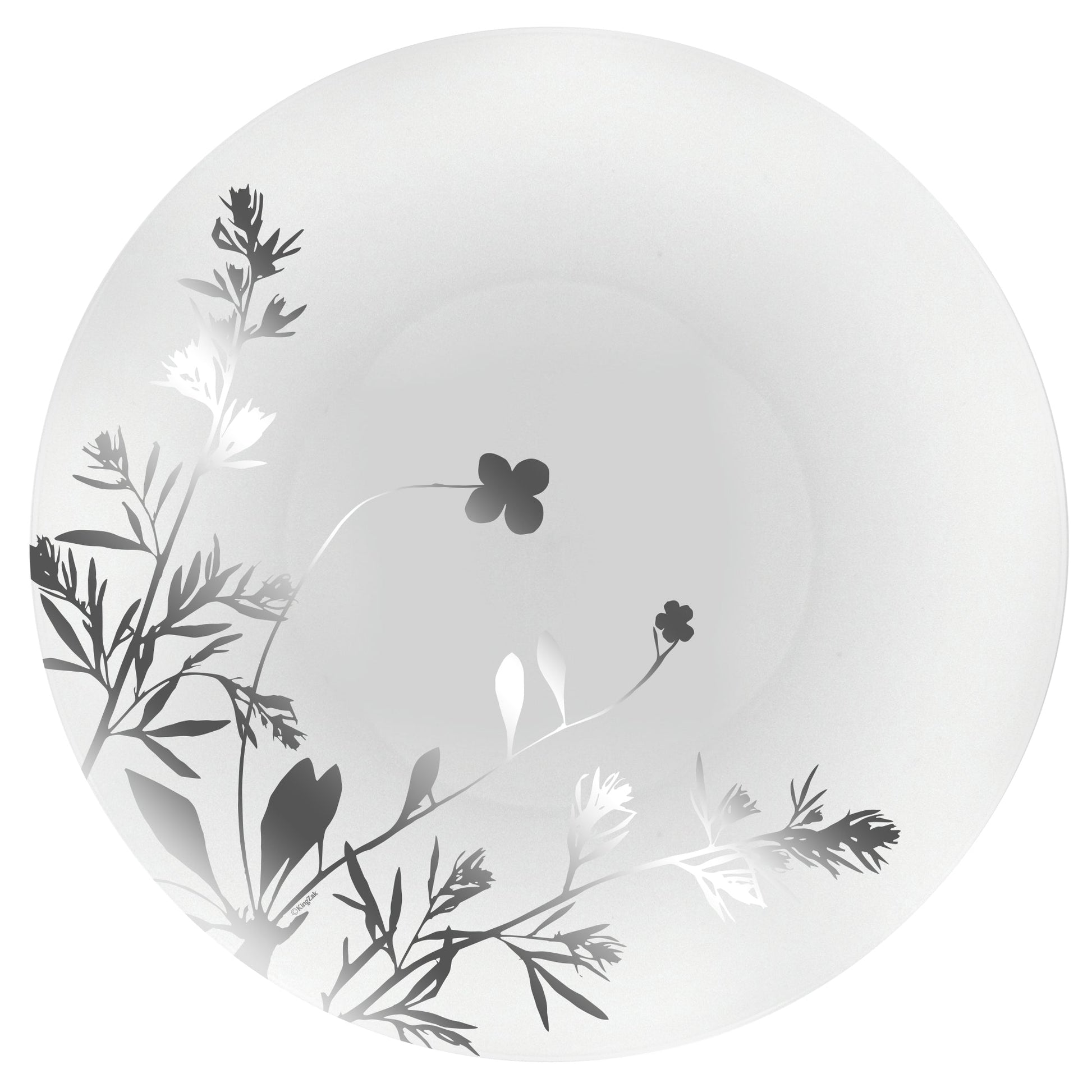 Contemporary Wildflower Premium Plastic Round Dinnerware