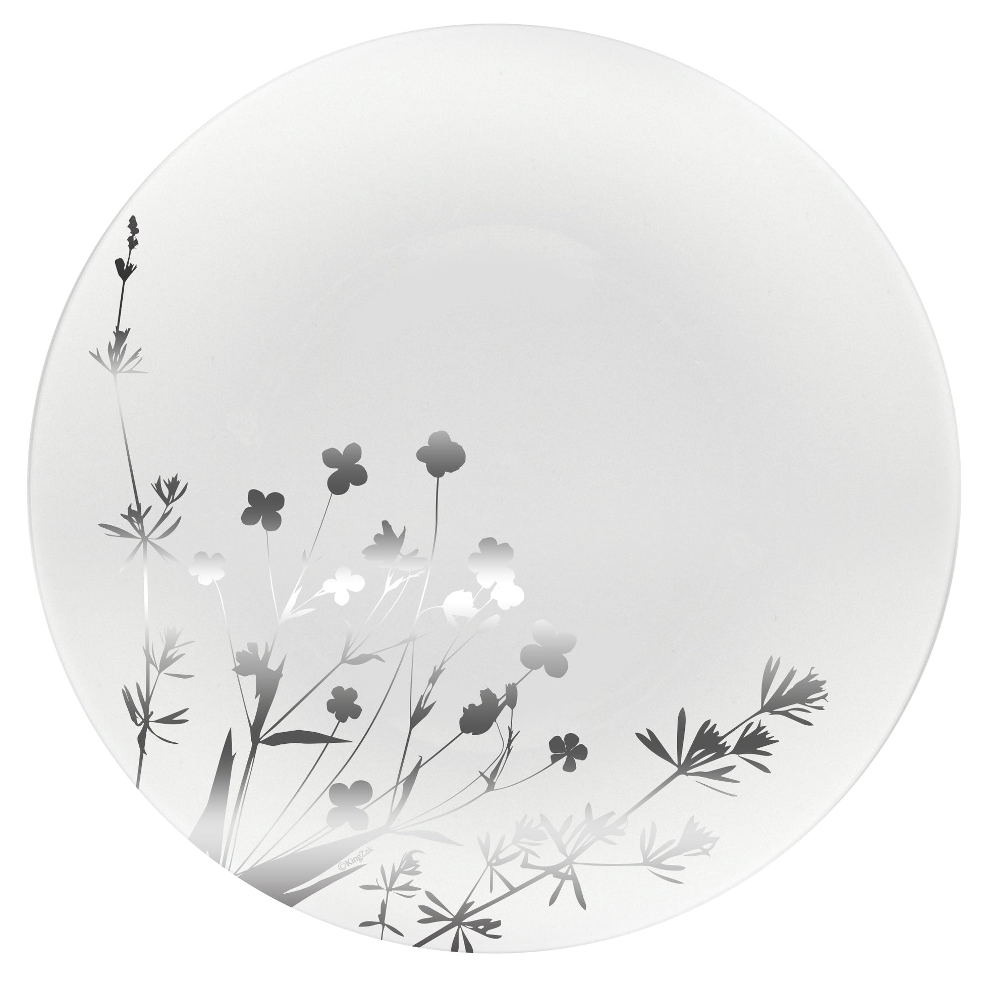 Contemporary Wildflower Premium Plastic Round Dinnerware