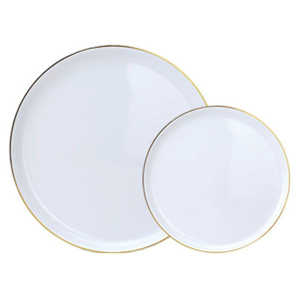 Bespoke Premium Pearl Combo Plates with Metallic Trim – Elegant Modern Dinnerware Set