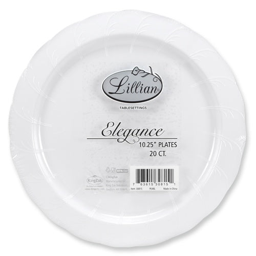 Elegance Premium Plastic Round Dinnerware: 10"Plate