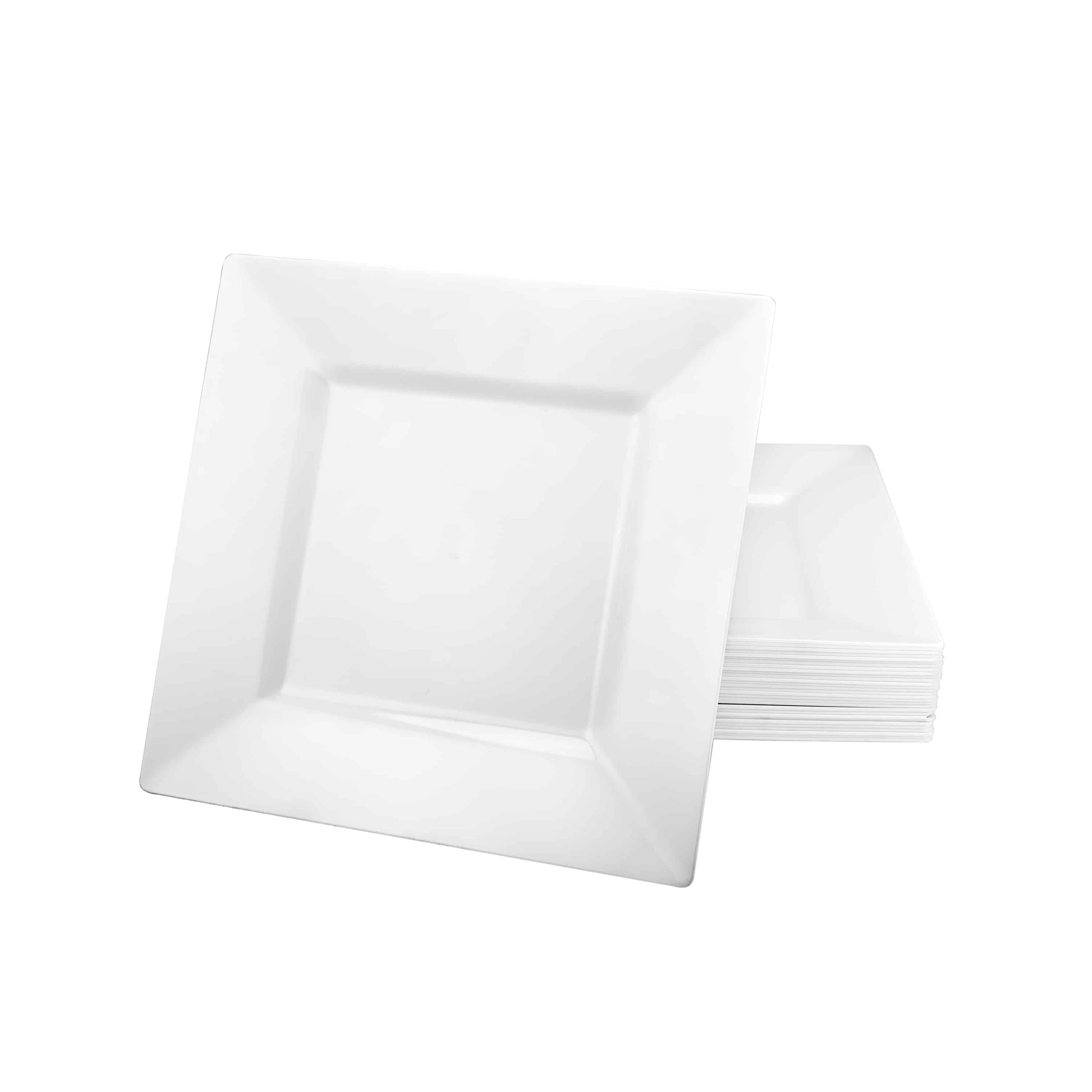 Squares Pearl Premium Plastic Square Dinnerware