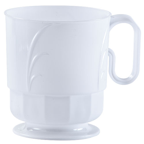 Elegance Premium Plastic Round Dinnerware: 8 oz Mug