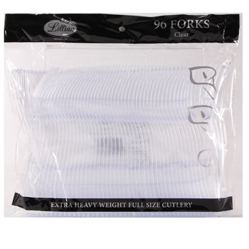 Clear Premium Plastic Cutlery Forks