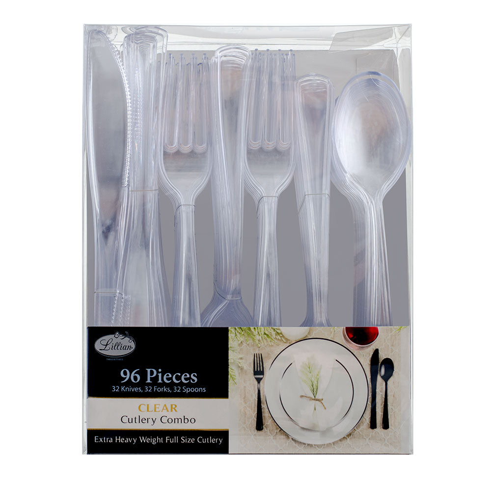 Premium Cutlery Combo Set Clear