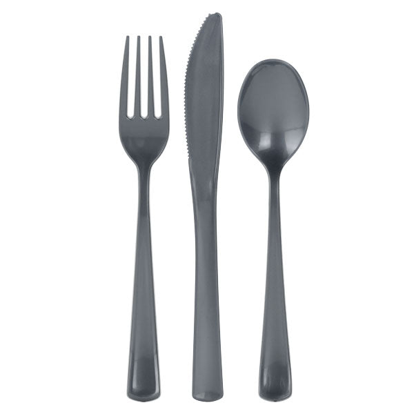 Premium Cutlery Combo Set – Sturdy Disposable Plastic Forks, Spoons & Knives [576 count]