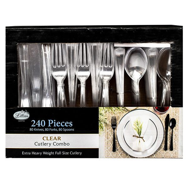 Cutlery Combo Set – Large Count Disposable Plastic Utensils for Wholesale & Bulk Use [2,400 count]