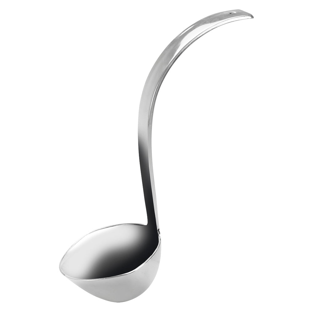 Polished Silver Ladle – Premium Plastic Serving Utensil for Soups, Sauces & Punch