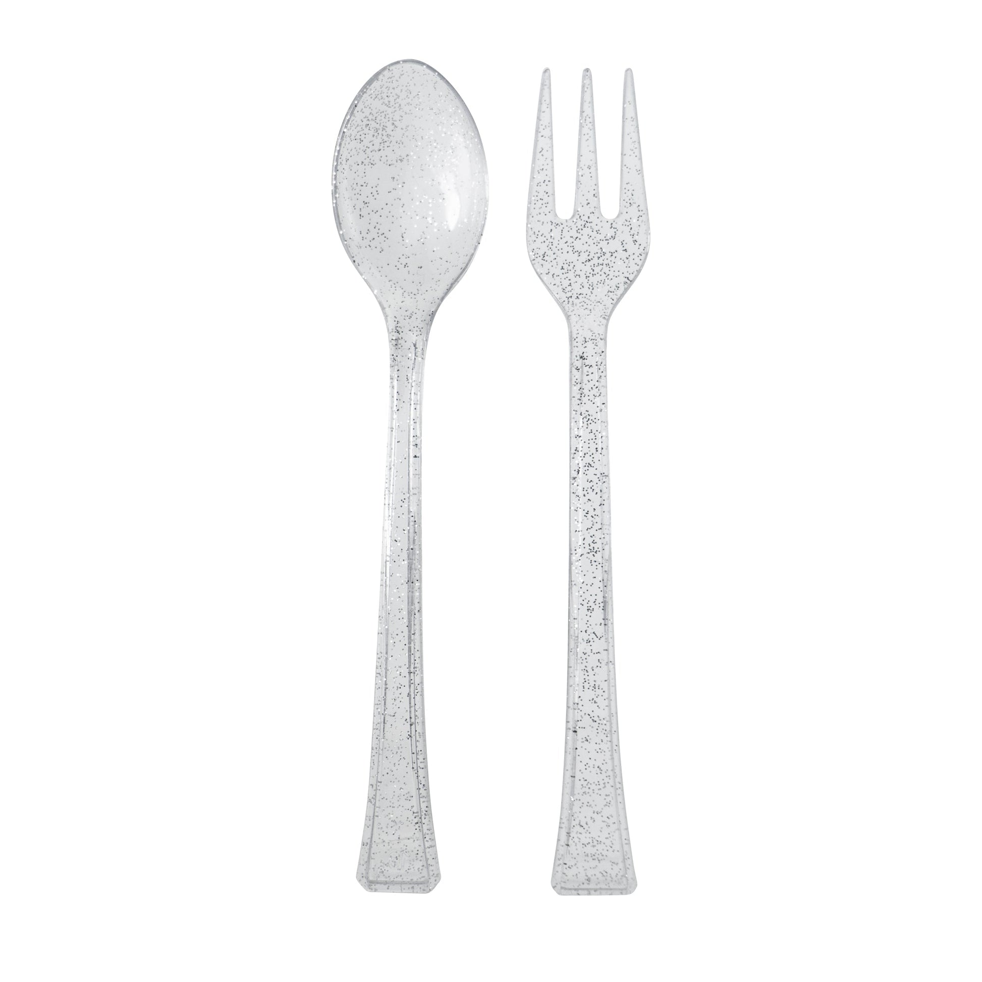 Mini Glitter Premium Plastic Forks & Spoons