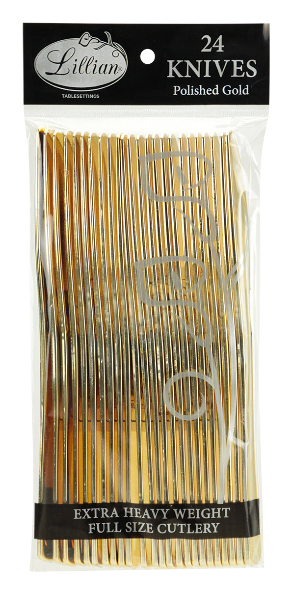 Polished Metallic Premium Plastic Cutlery - King Zak