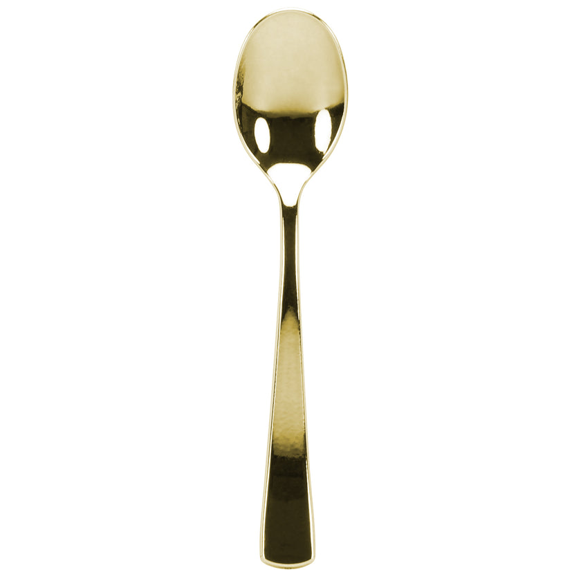 Polished Gold Cutlery – High Count Premium Plastic Flatware for Large Events [576 count]