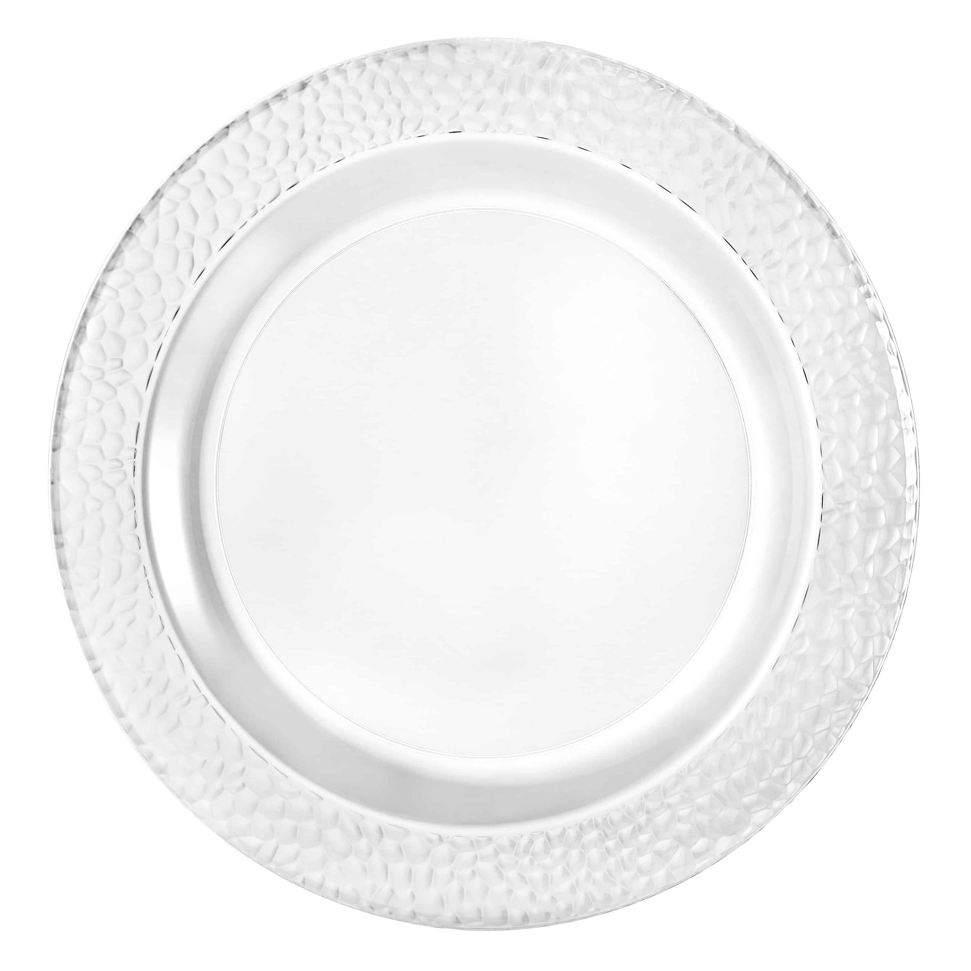 Pebbled Premium Plastic Round Dinnerware