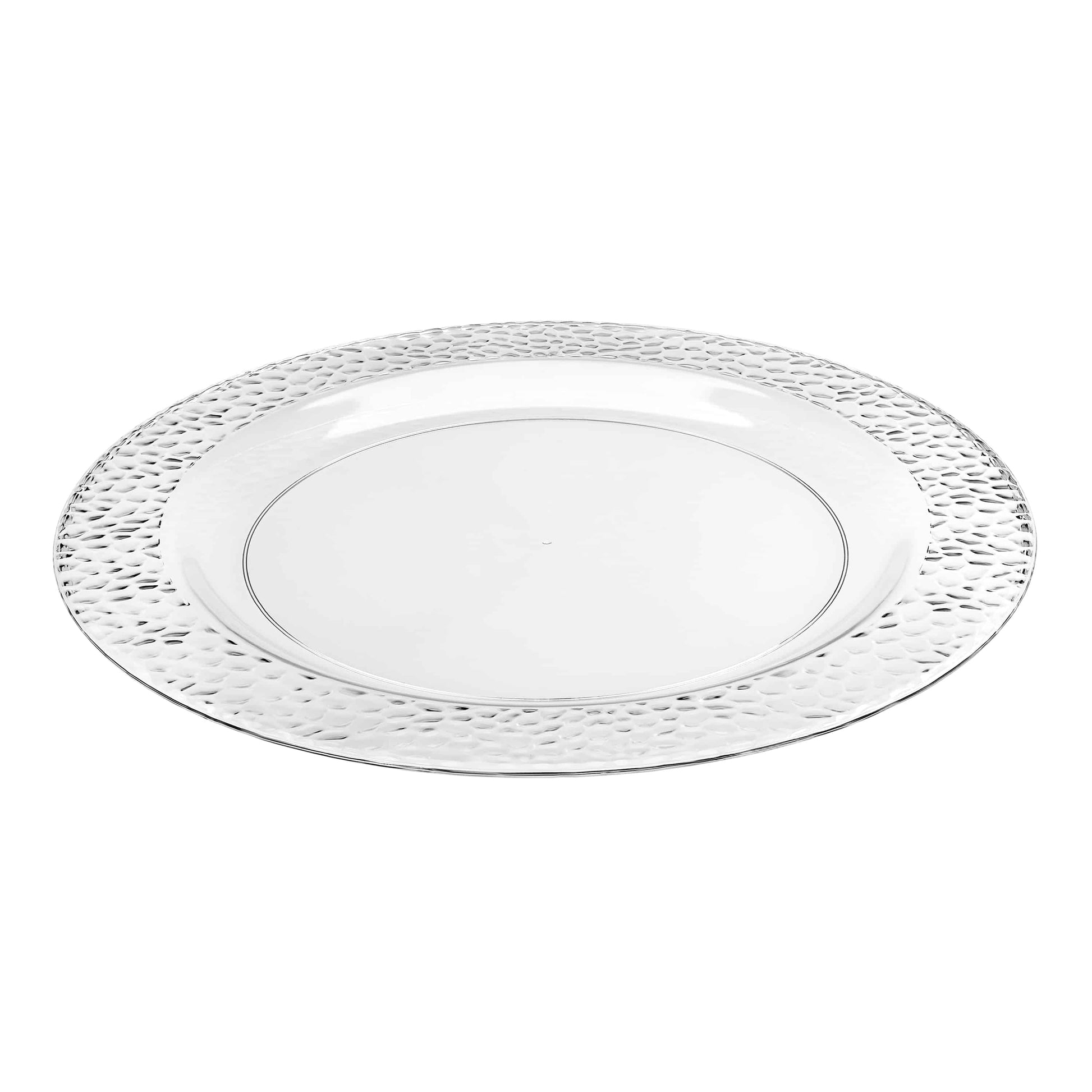 Pebbled Premium Plastic Round Dinnerware