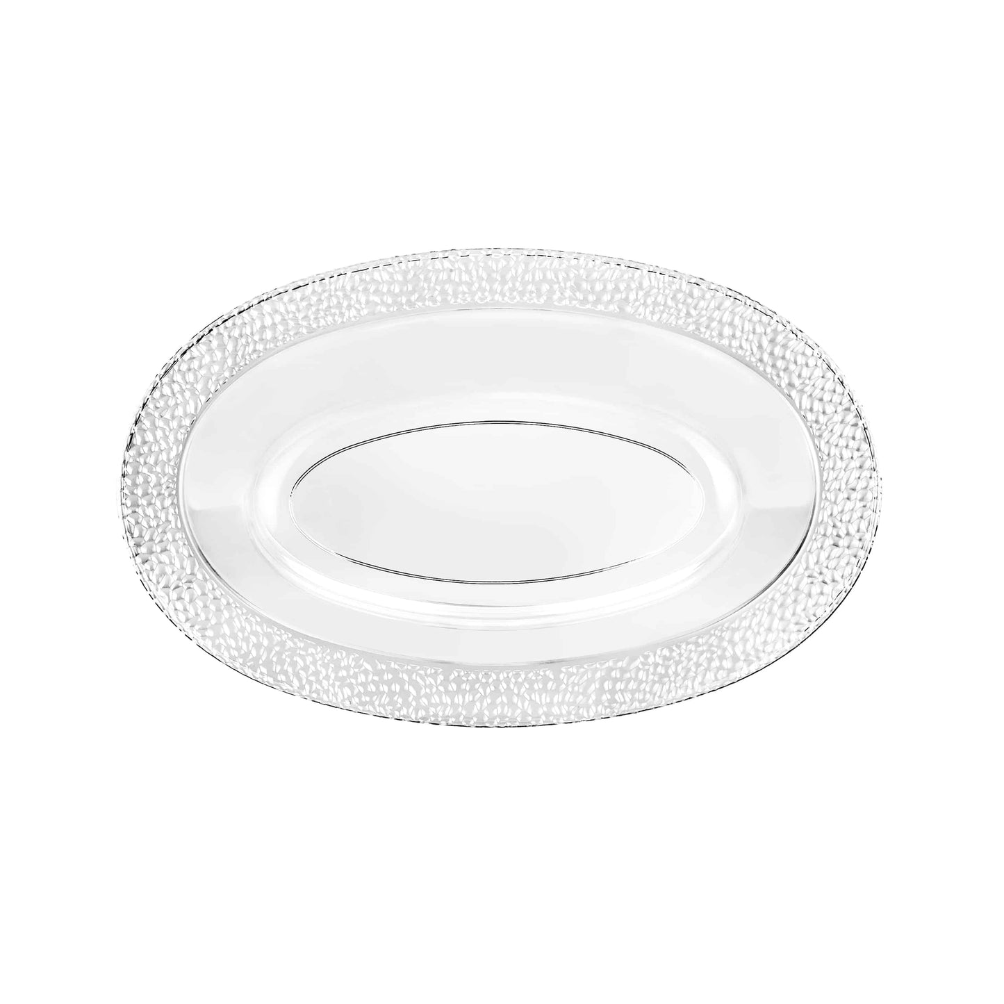 Pebbled Premium Plastic Oval Serving Bowls - King Zak