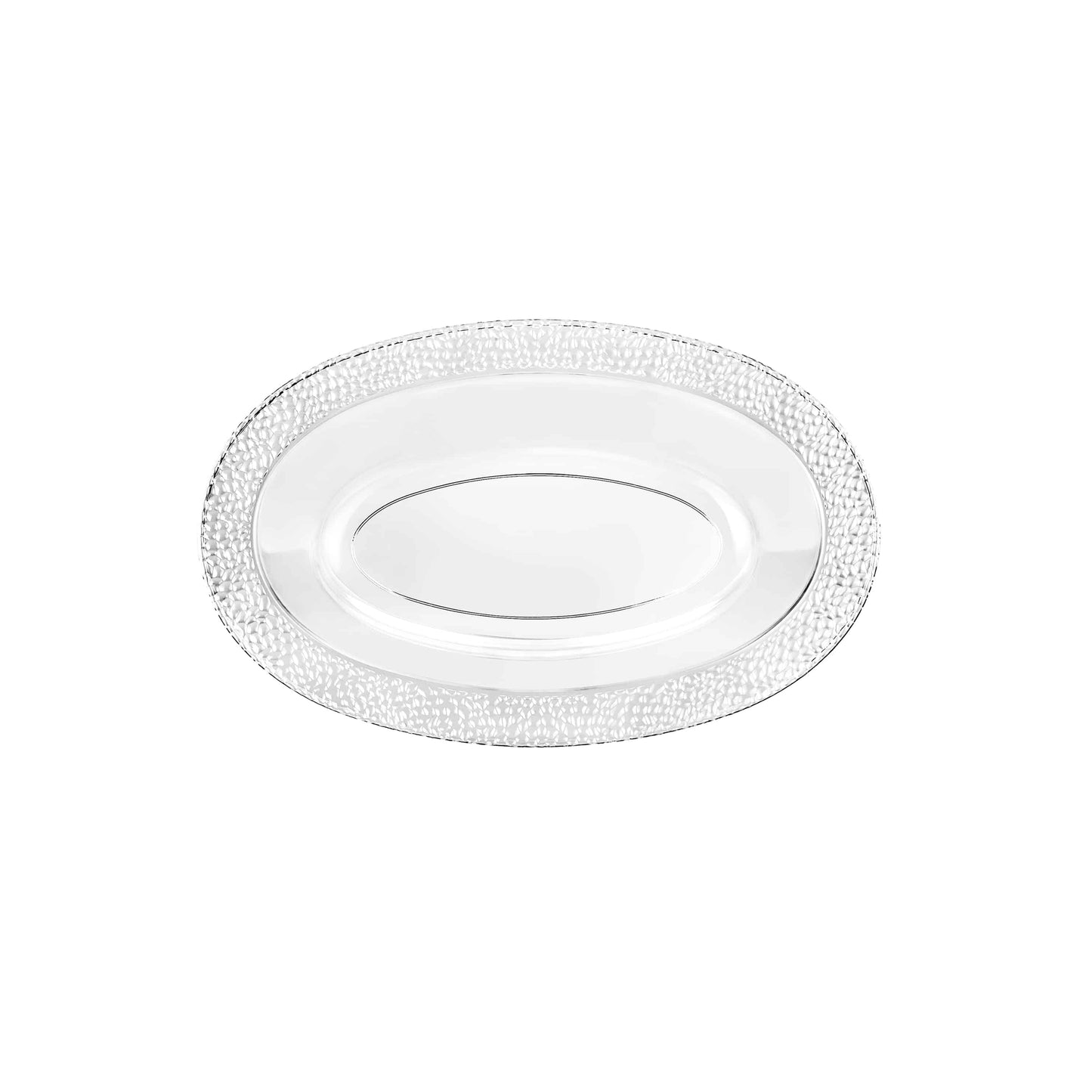 Pebbled Premium Plastic Oval Serving Bowls - King Zak