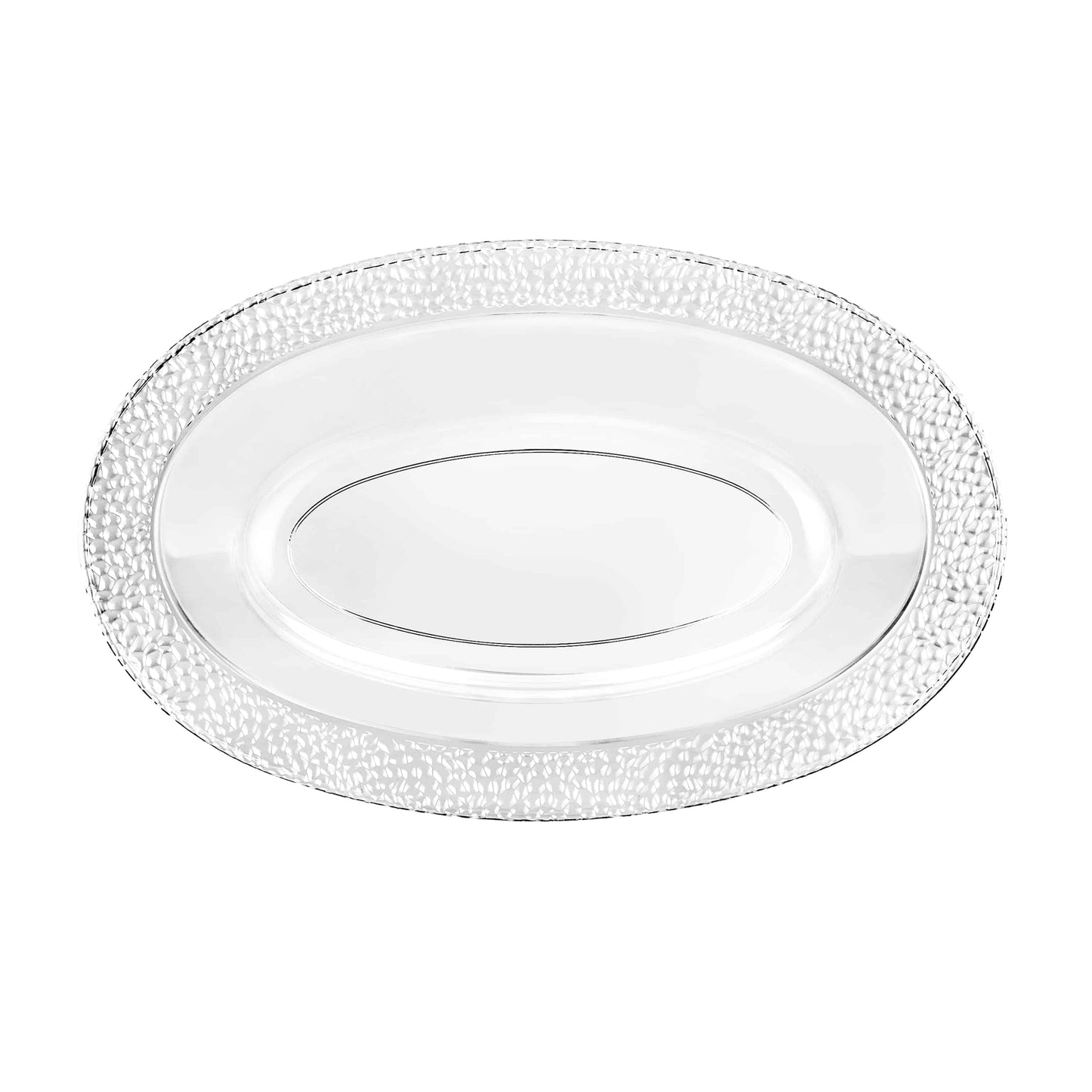 Pebbled Premium Plastic Oval Serving Bowls - King Zak