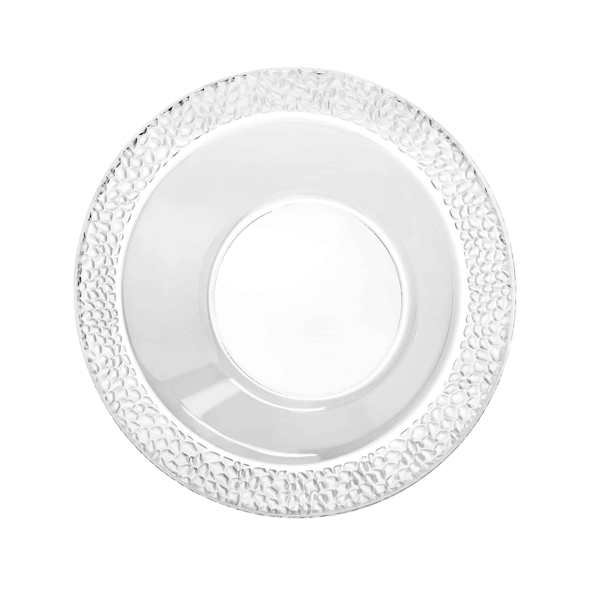 Pebbled Premium Plastic Round Dinnerware