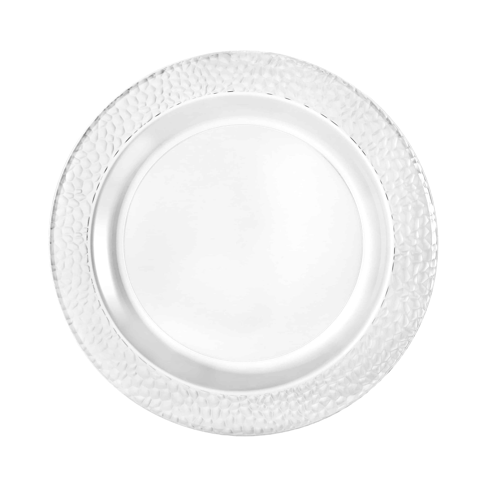 Pebbled Premium Plastic Round Dinnerware