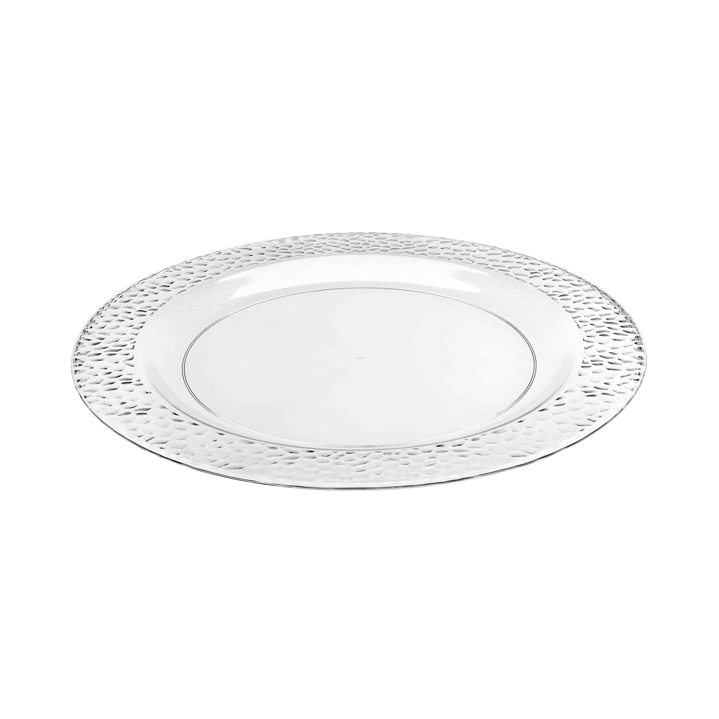 Pebbled Premium Plastic Round Dinnerware - King Zak