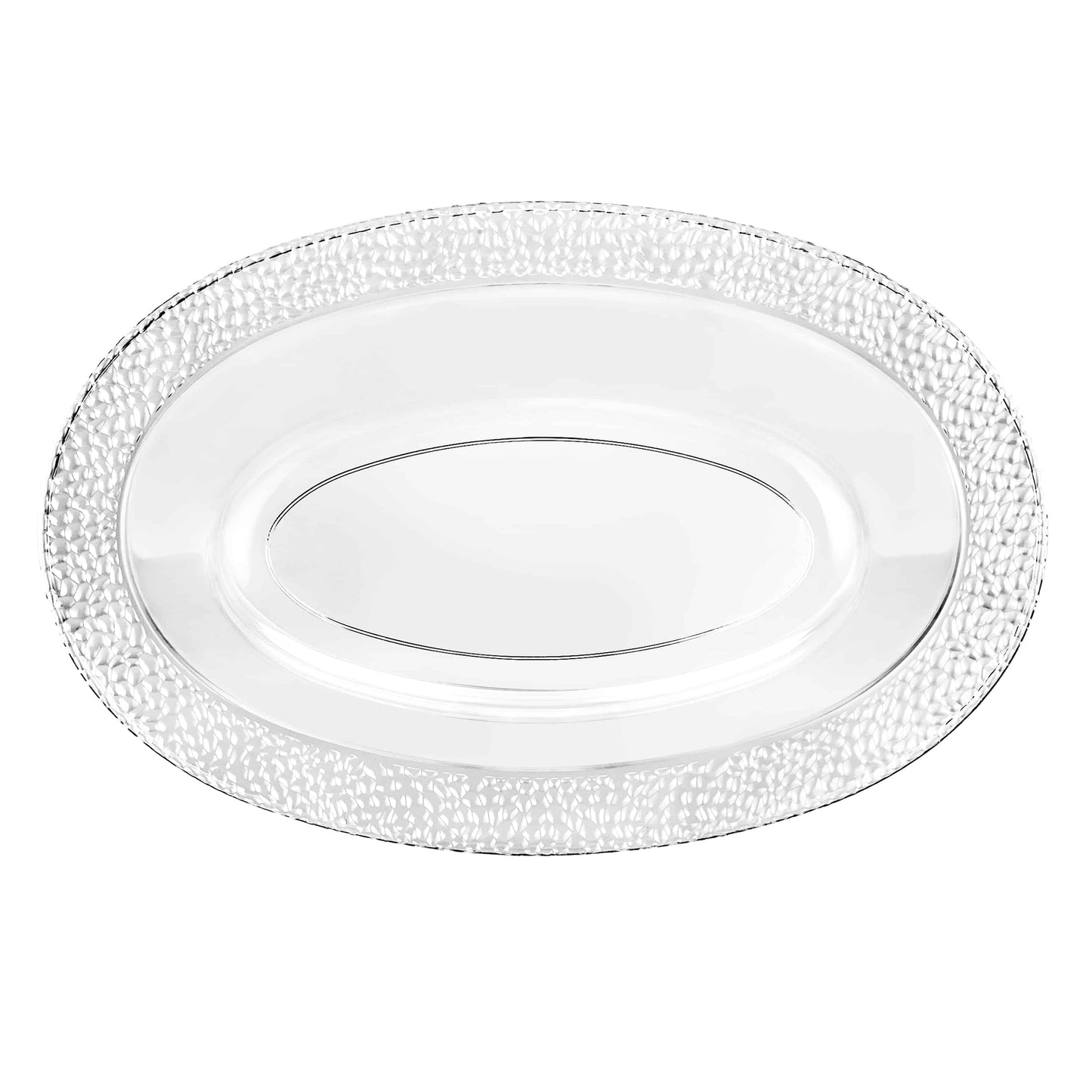 Pebbled Premium Plastic Oval Serving Bowls - King Zak