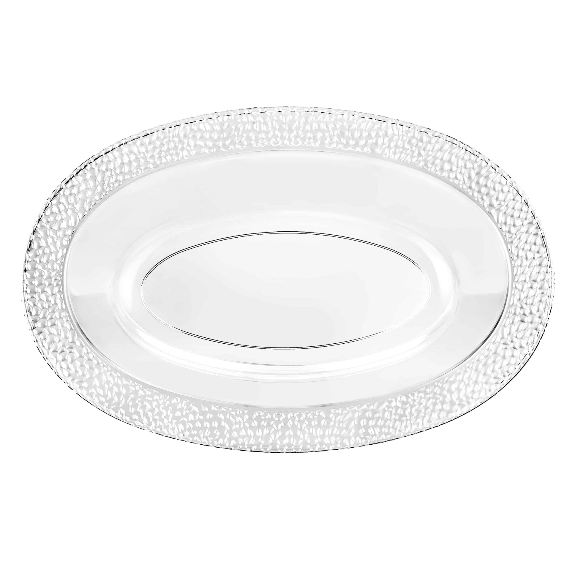 Pebbled Premium Plastic Oval Serving Bowls