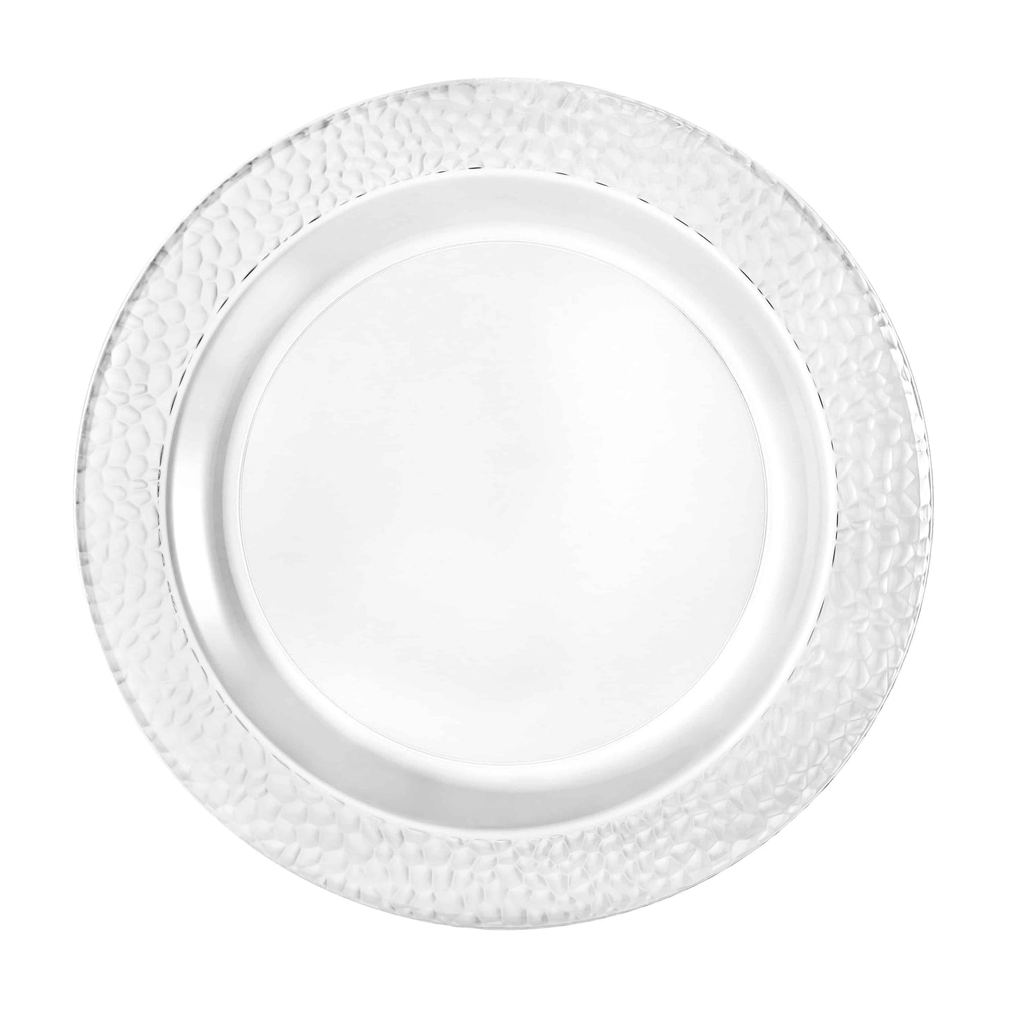 Pebbled Premium Plastic Round Dinnerware - King Zak