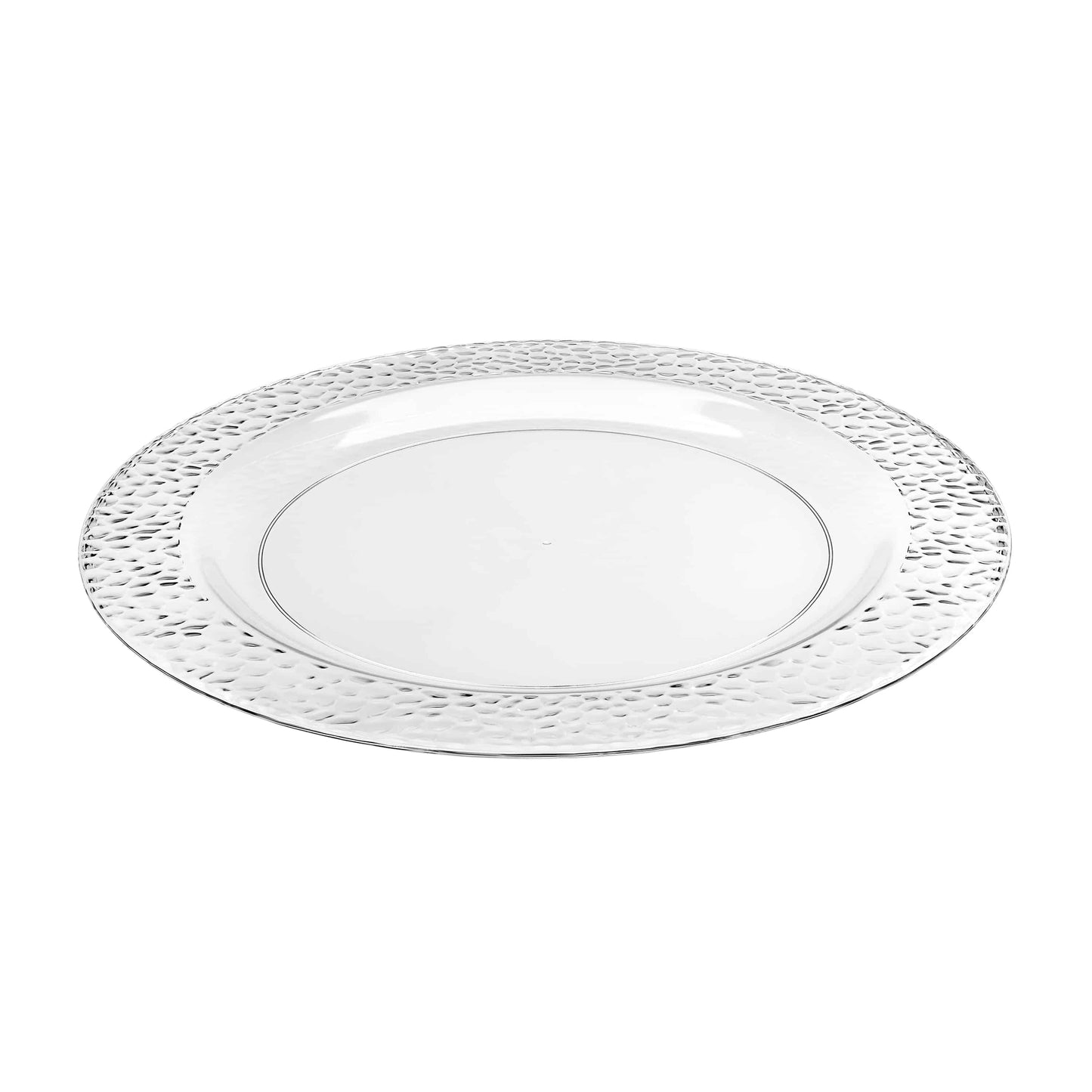 Pebbled Premium Plastic Round Dinnerware - King Zak