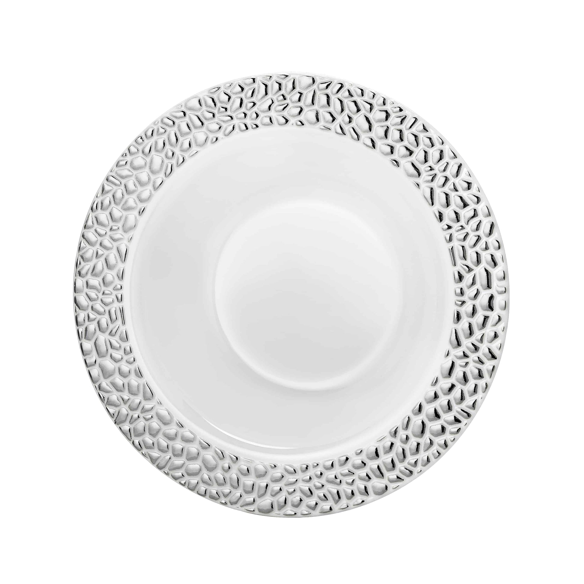 Pebbled Premium Plastic Round Dinnerware