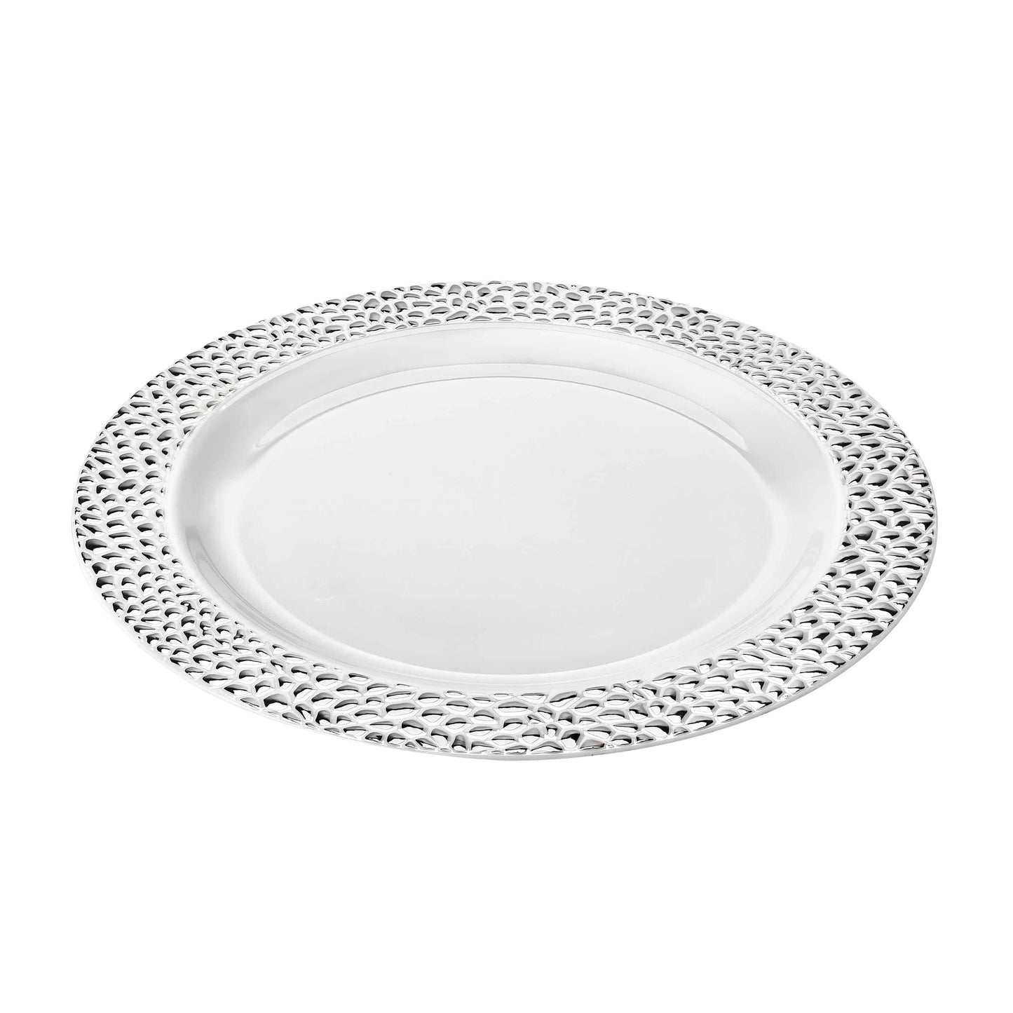 Pebbled Premium Plastic Round Dinnerware - King Zak