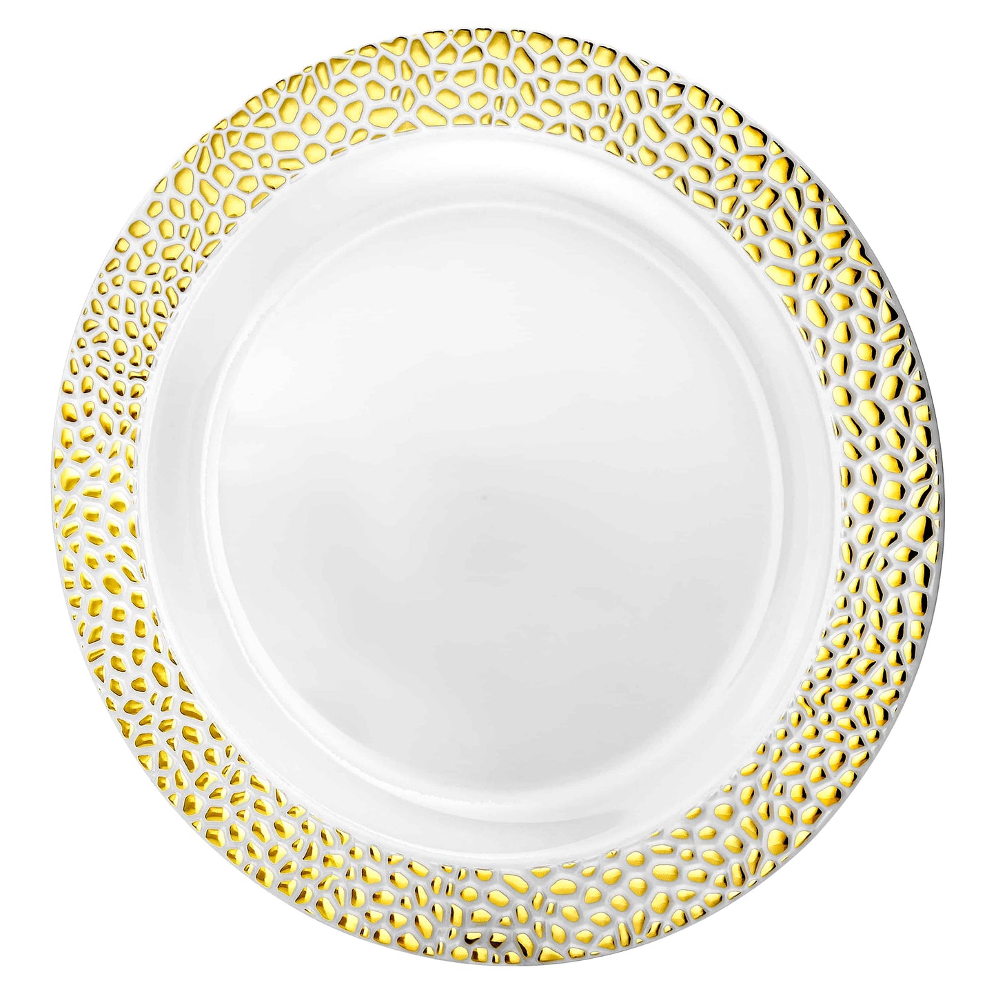 Pebbled Premium Plastic Round Dinnerware - King Zak