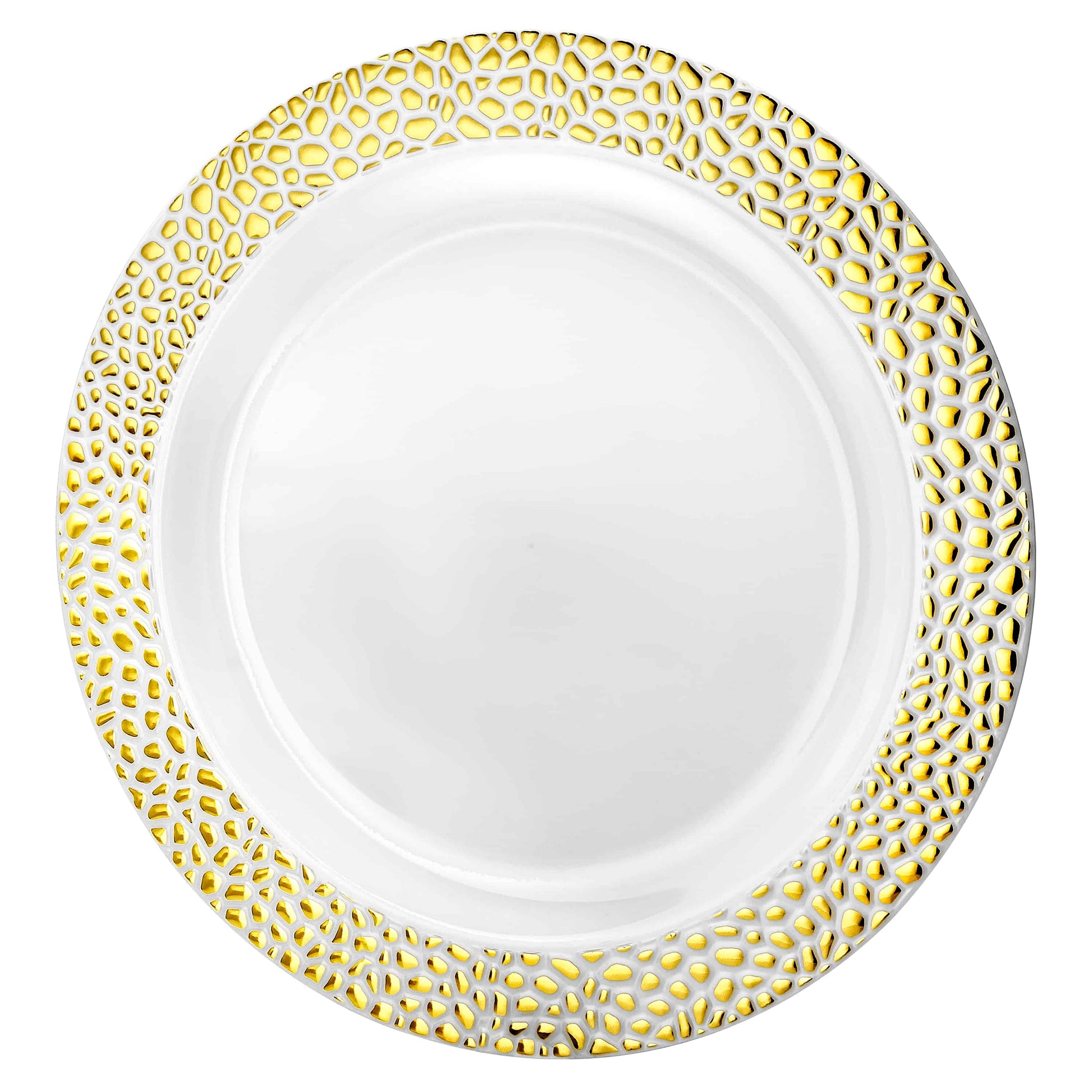 Pebbled Premium Plastic Round Dinnerware