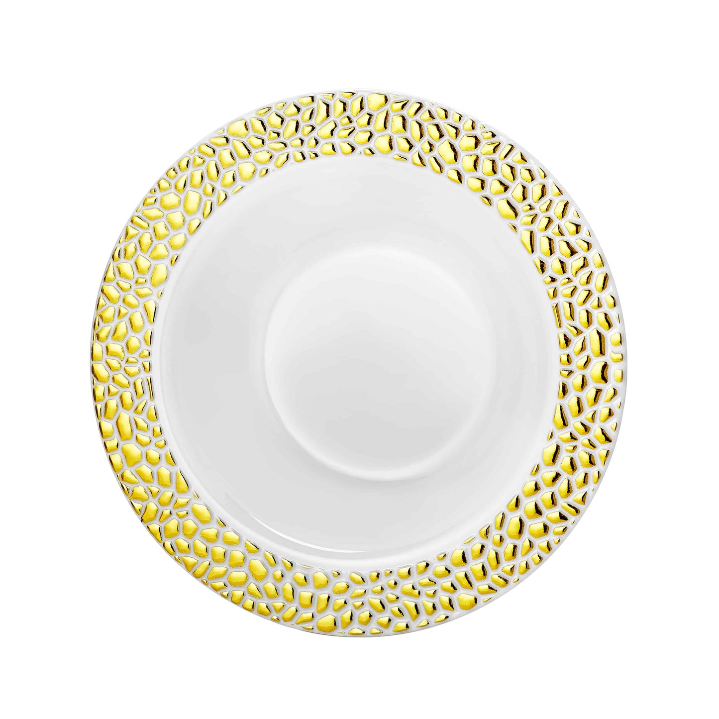 Pebbled Premium Plastic Round Dinnerware - King Zak