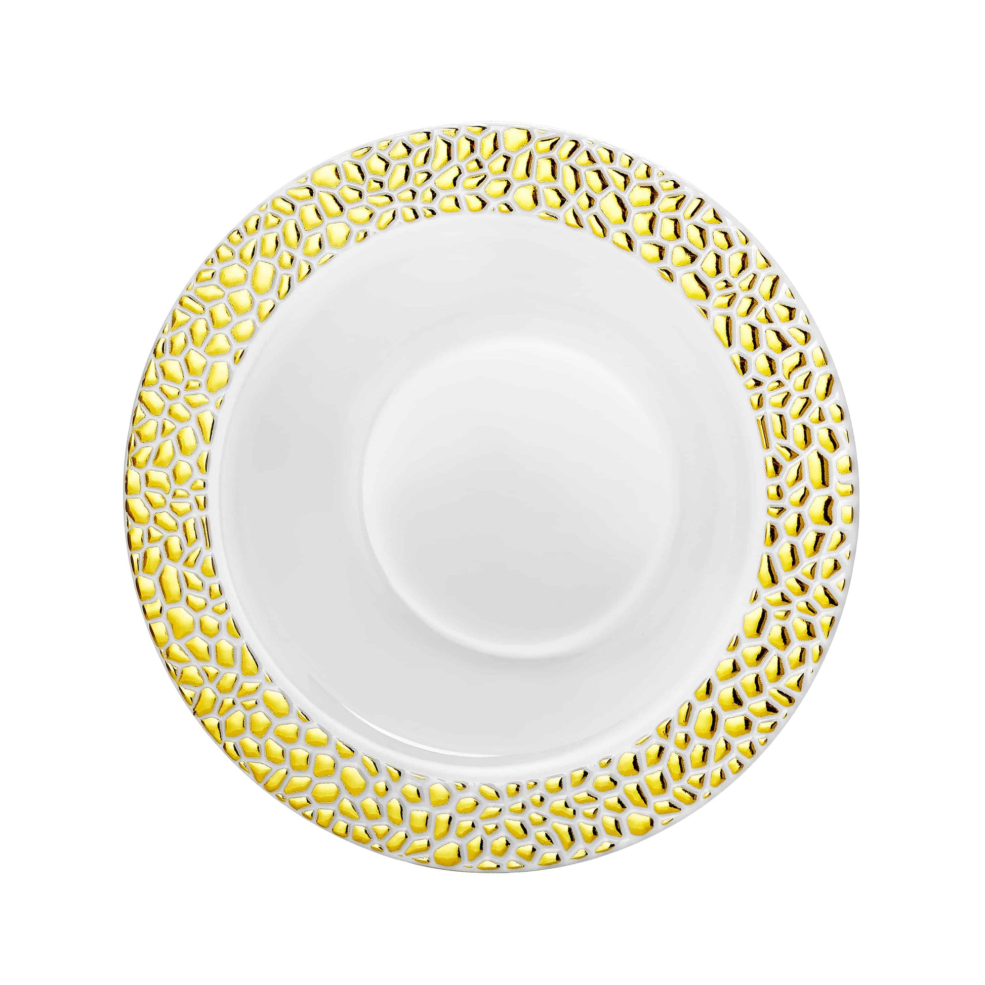 Pebbled Premium Plastic Round Dinnerware