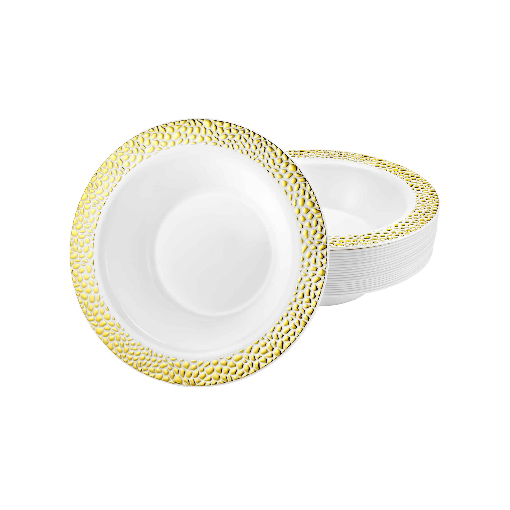 Pebbled Premium Plastic Round Dinnerware