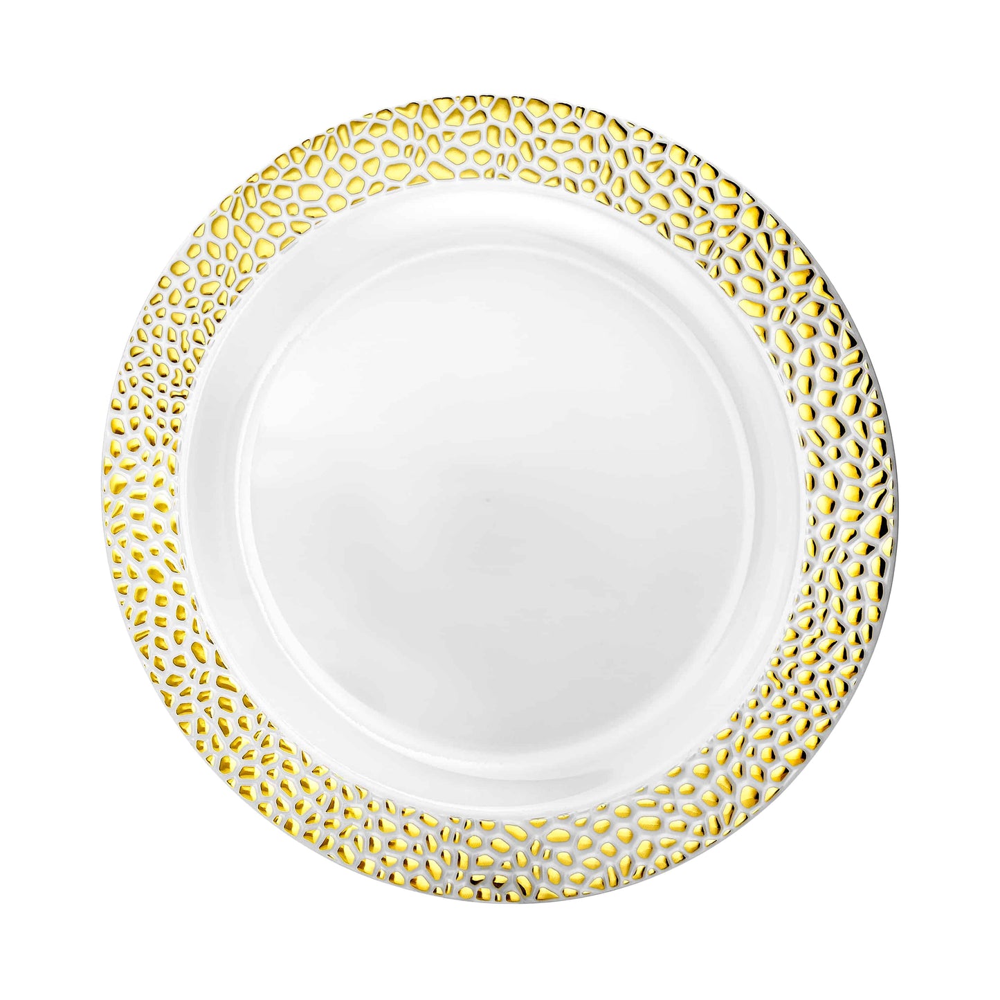 Pebbled Premium Plastic Round Dinnerware - King Zak