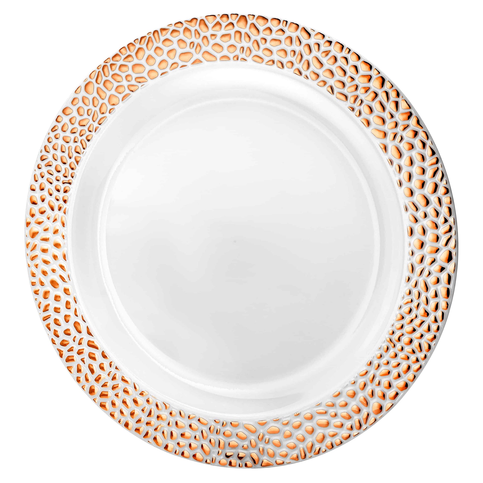 Pebbled Premium Plastic Round Dinnerware