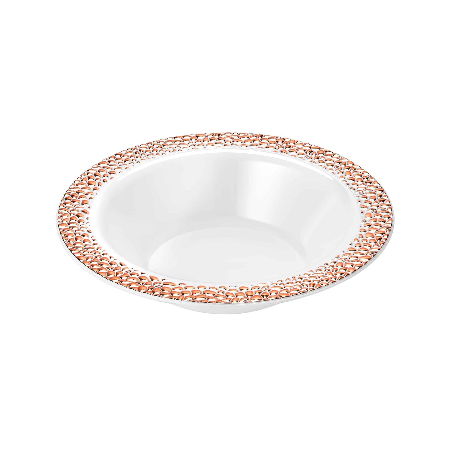 Pebbled Premium Plastic Round Dinnerware - King Zak