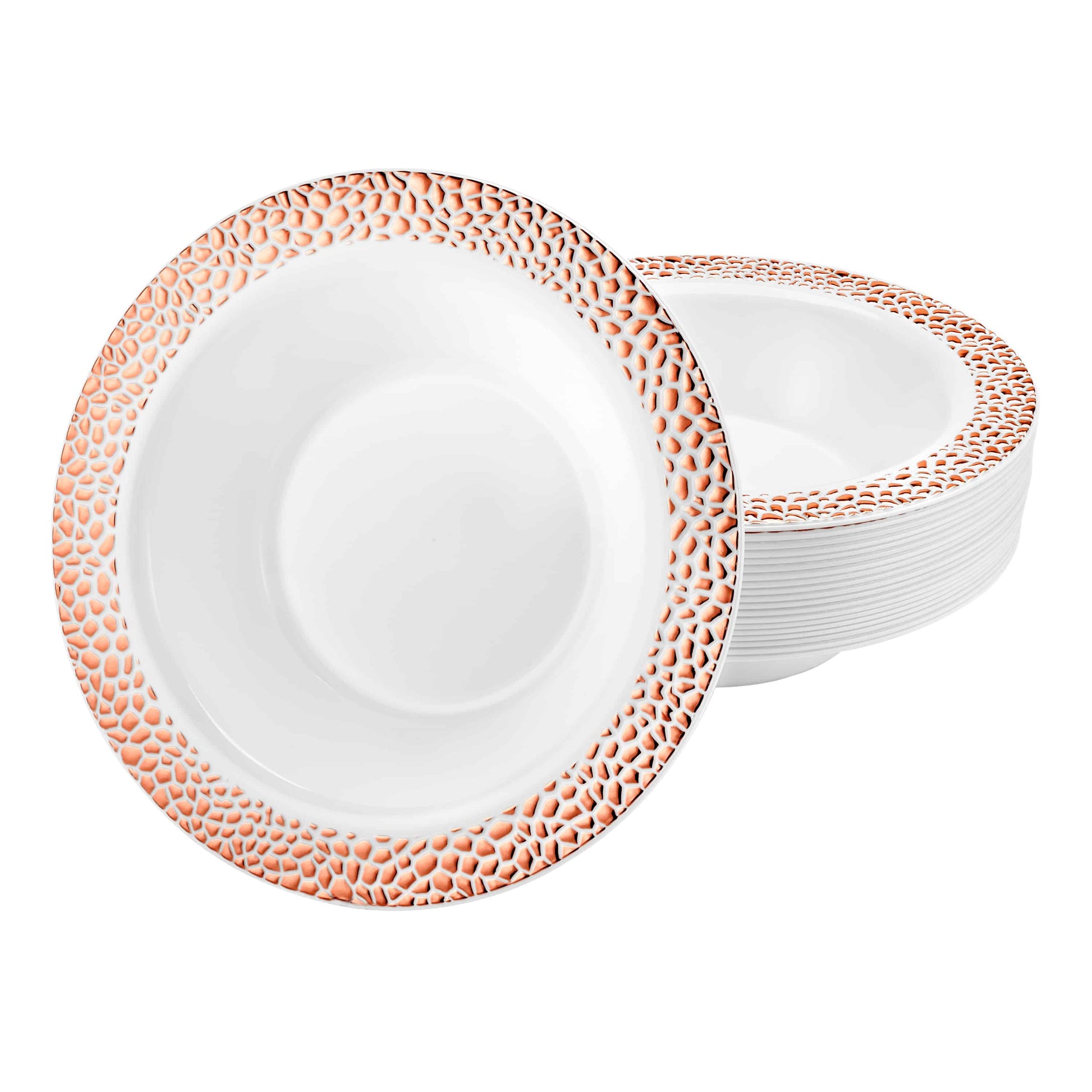 Pebbled Premium Plastic Round Dinnerware