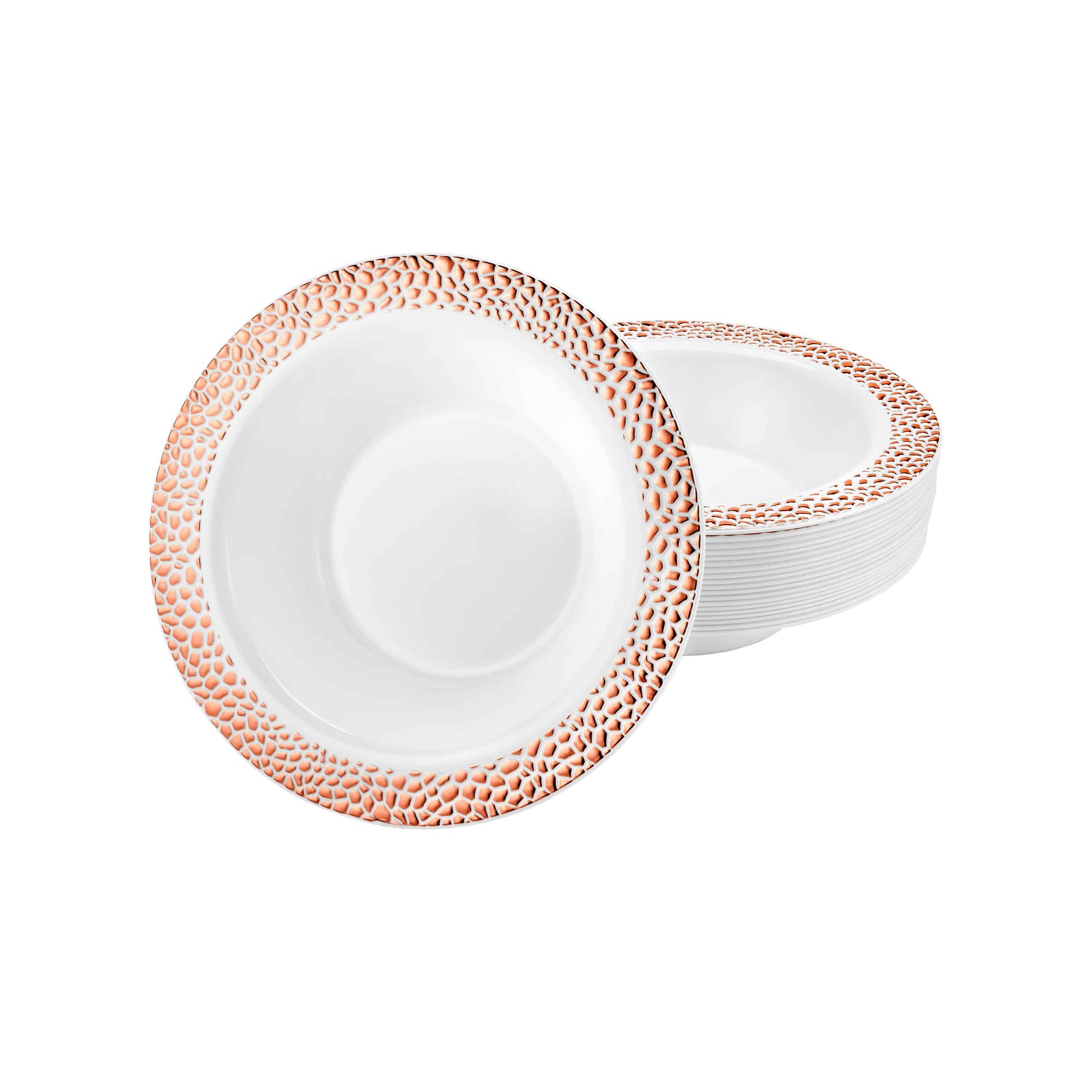 Pebbled Premium Plastic Round Dinnerware