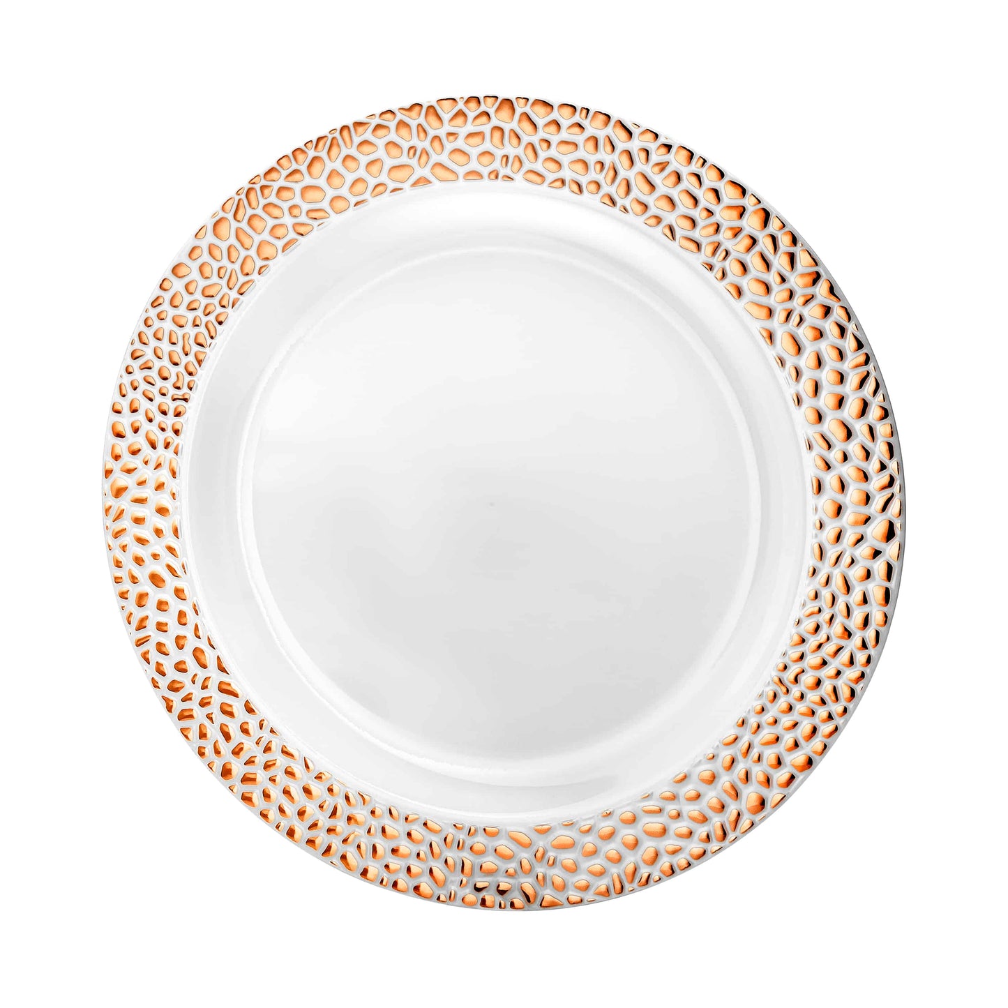 Pebbled Premium Plastic Round Dinnerware - King Zak