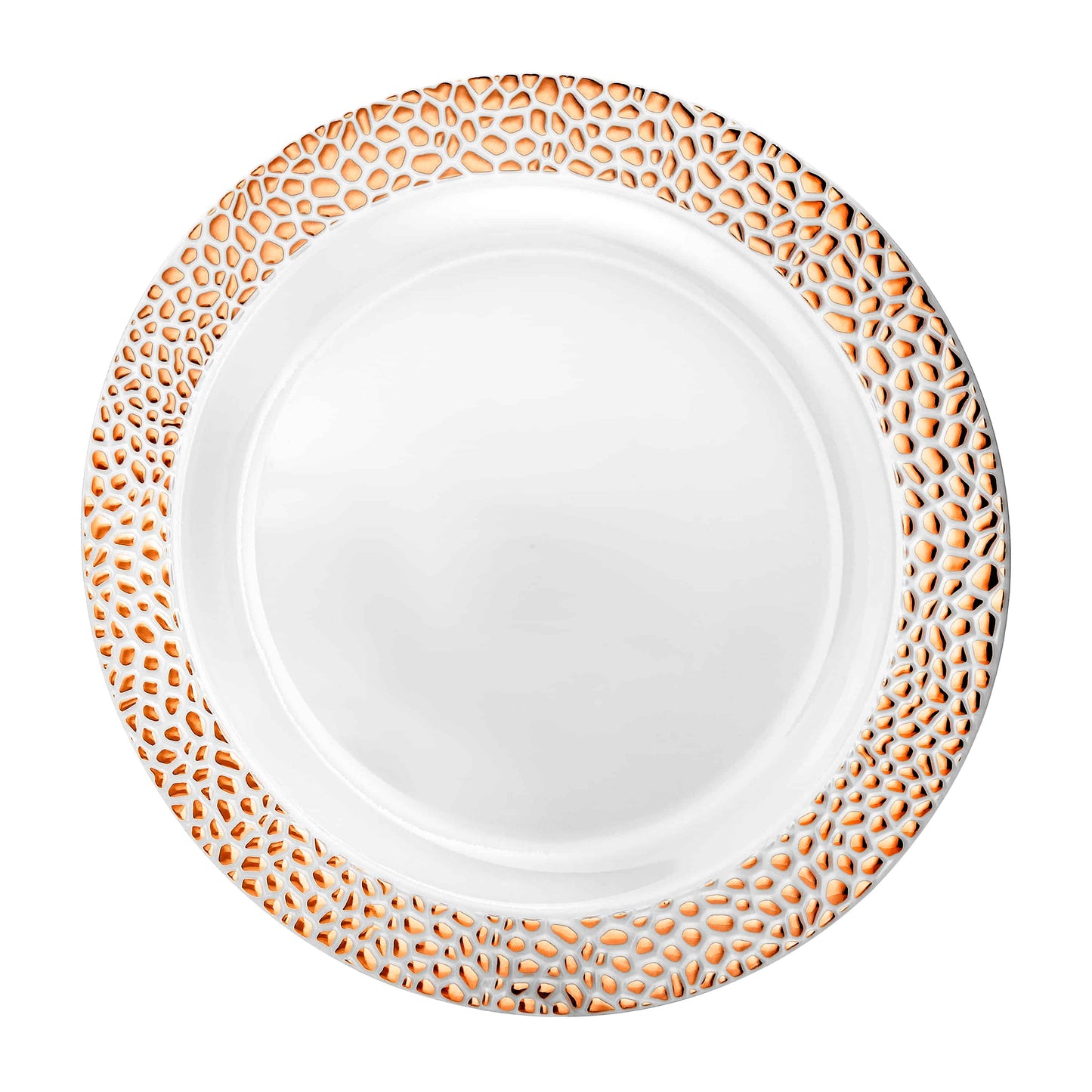 Pebbled Premium Plastic Round Dinnerware - King Zak