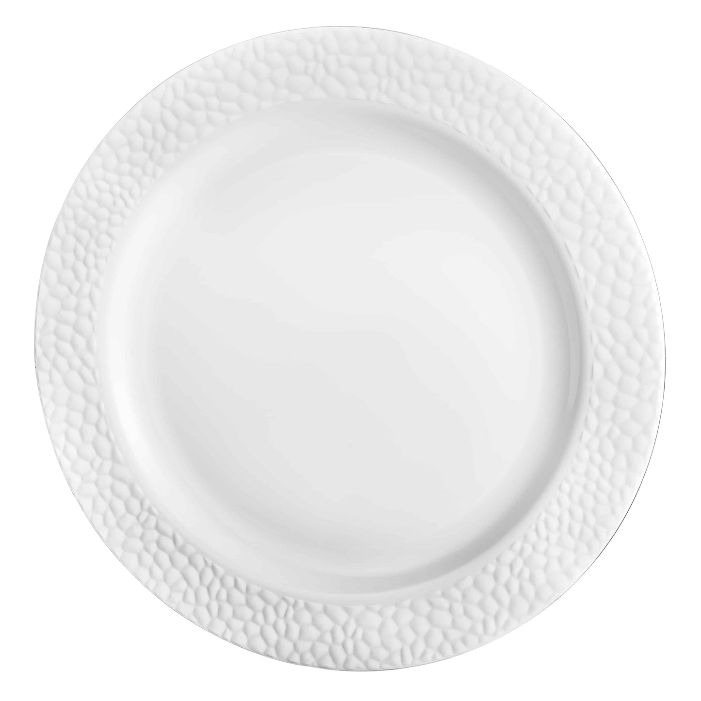 Pebbled Premium Plastic Round Dinnerware - King Zak