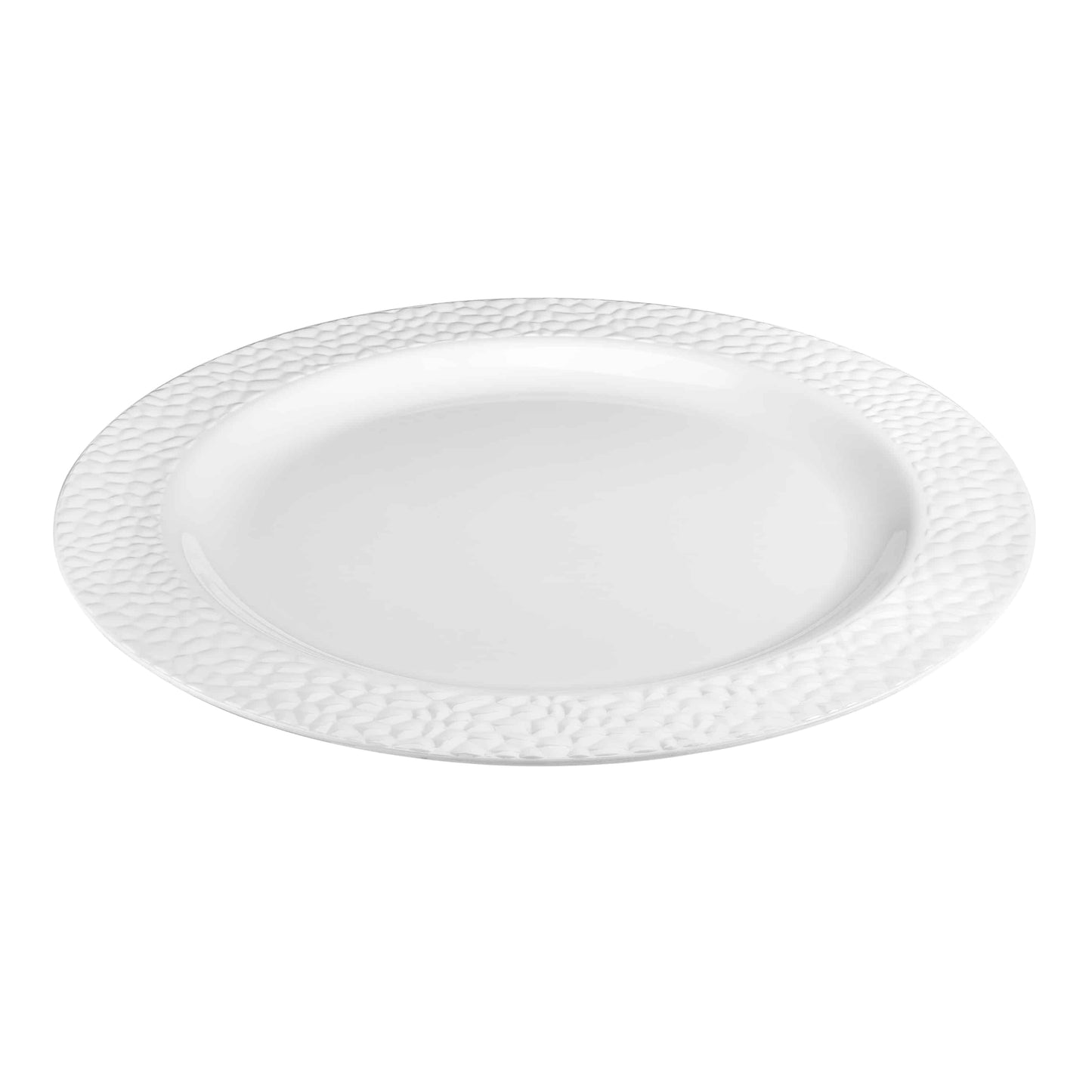 Pebbled Premium Plastic Round Dinnerware - King Zak