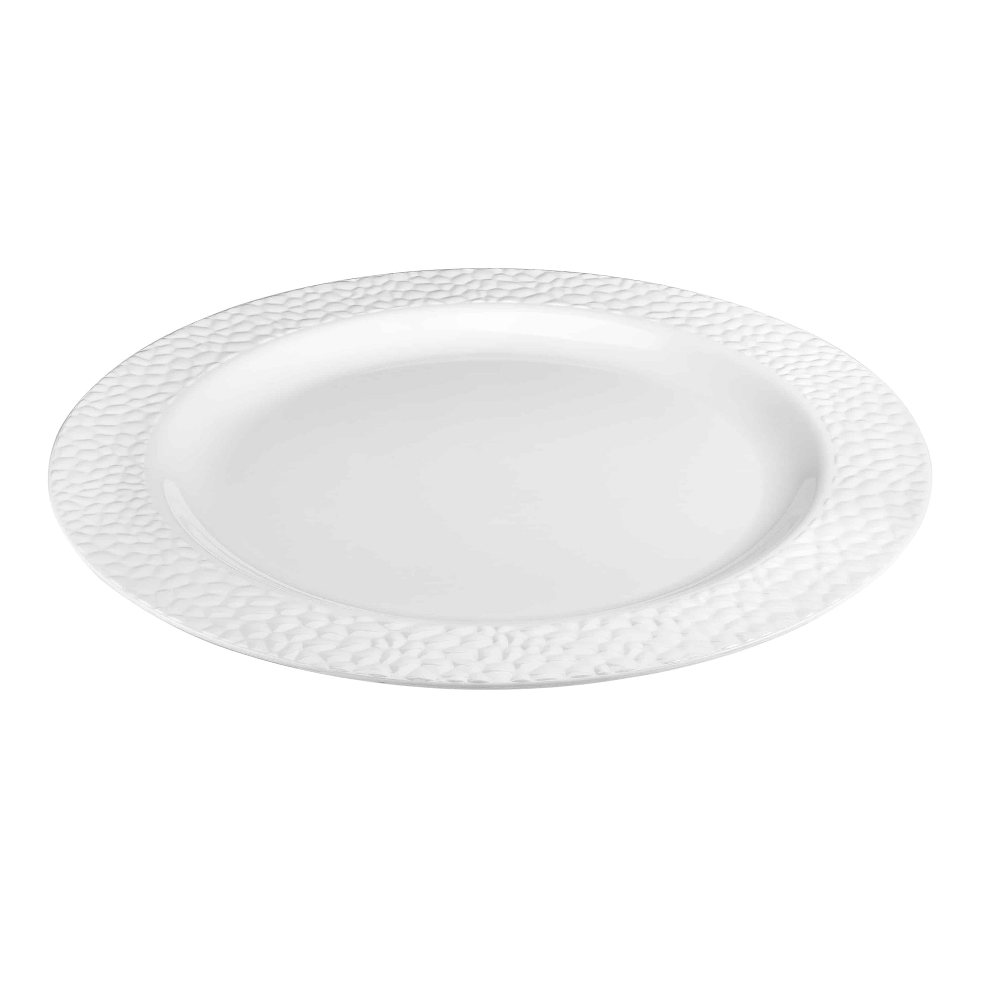 Pebbled Premium Plastic Round Dinnerware