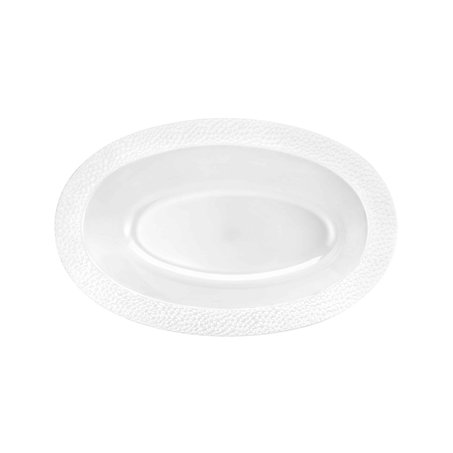 Pebbled Premium Plastic Oval Serving Bowls - King Zak