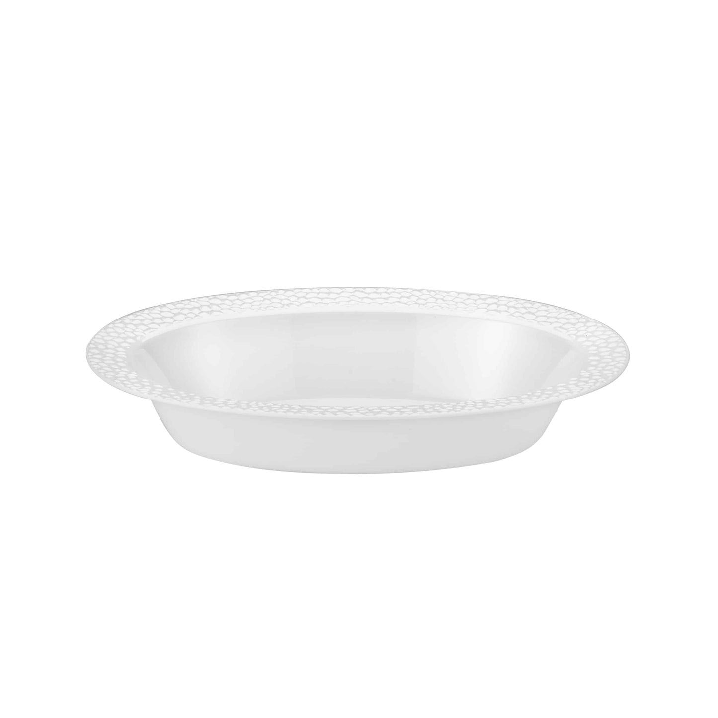 Pebbled Premium Plastic Oval Serving Bowls - King Zak