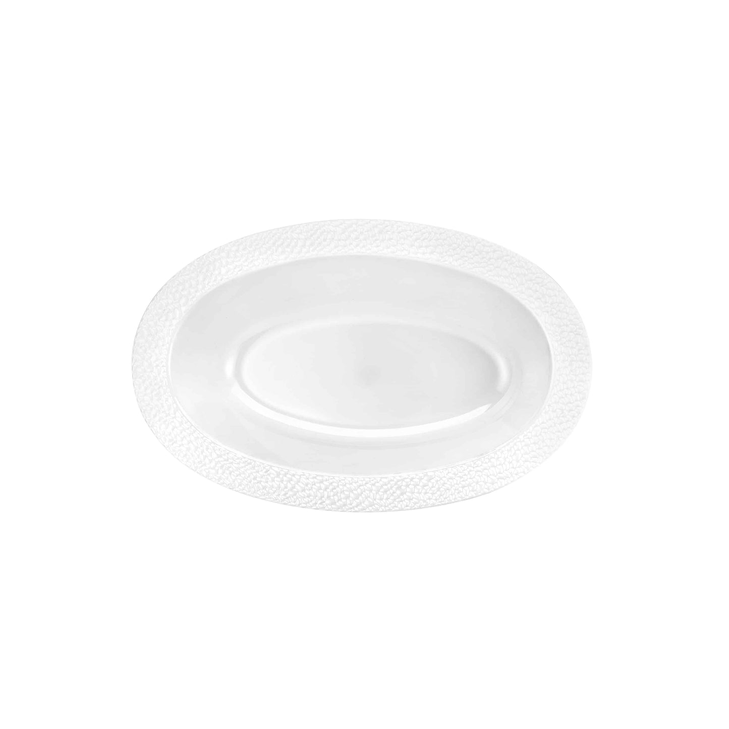 Pebbled Premium Plastic Oval Serving Bowls - King Zak