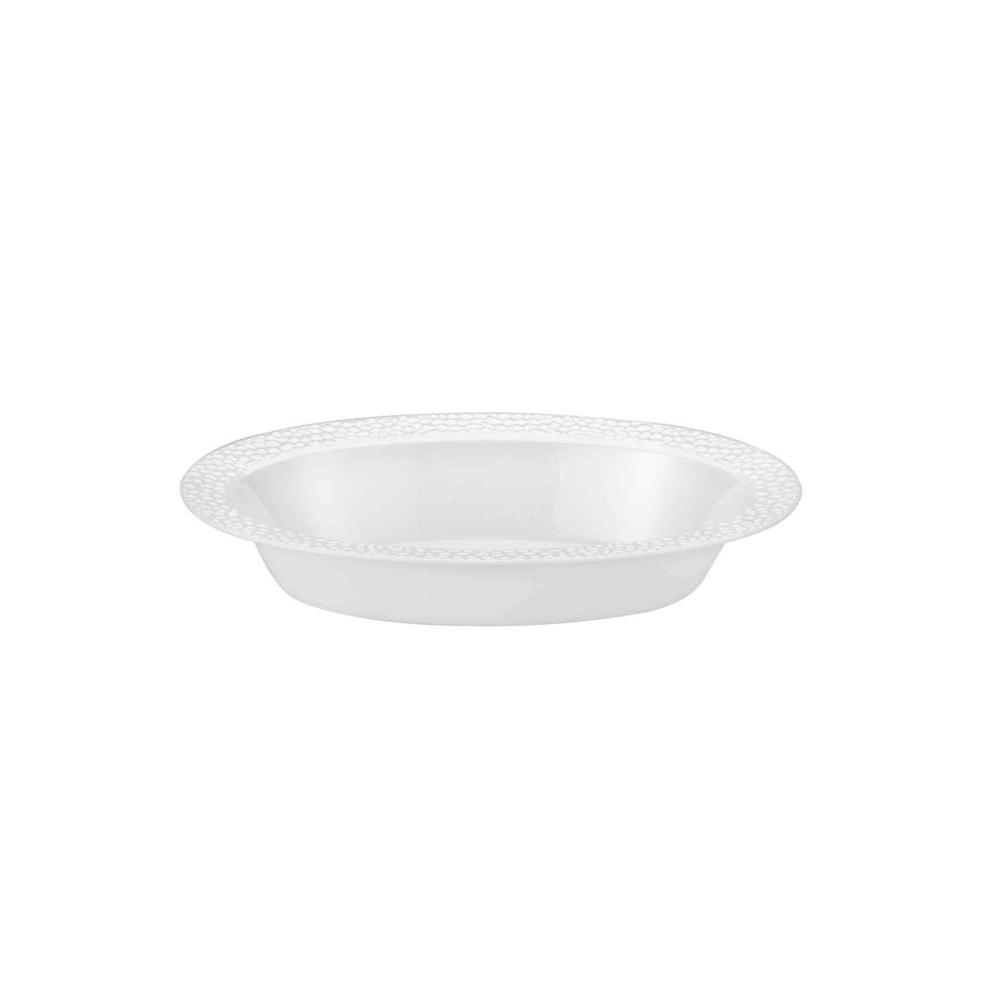 Pebbled Premium Plastic Oval Serving Bowls - King Zak