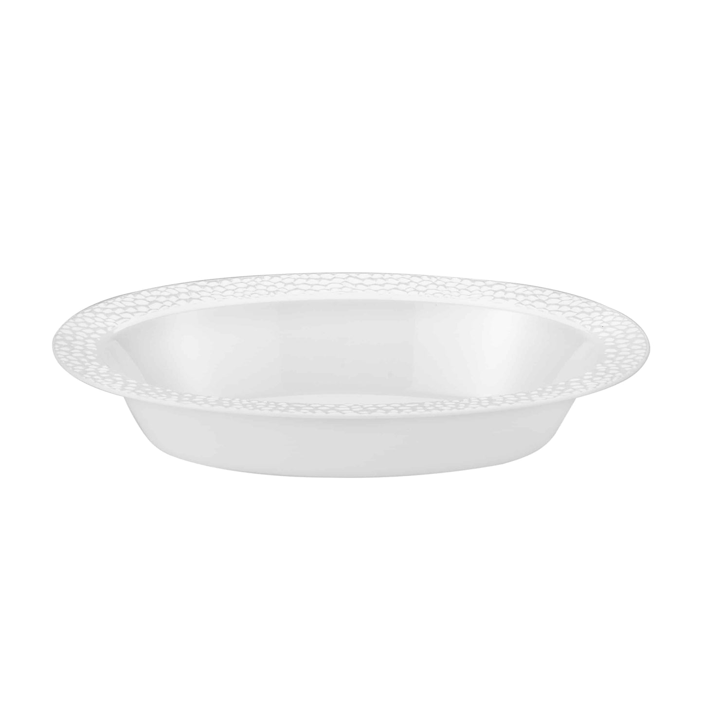 Pebbled Premium Plastic Oval Serving Bowls - King Zak