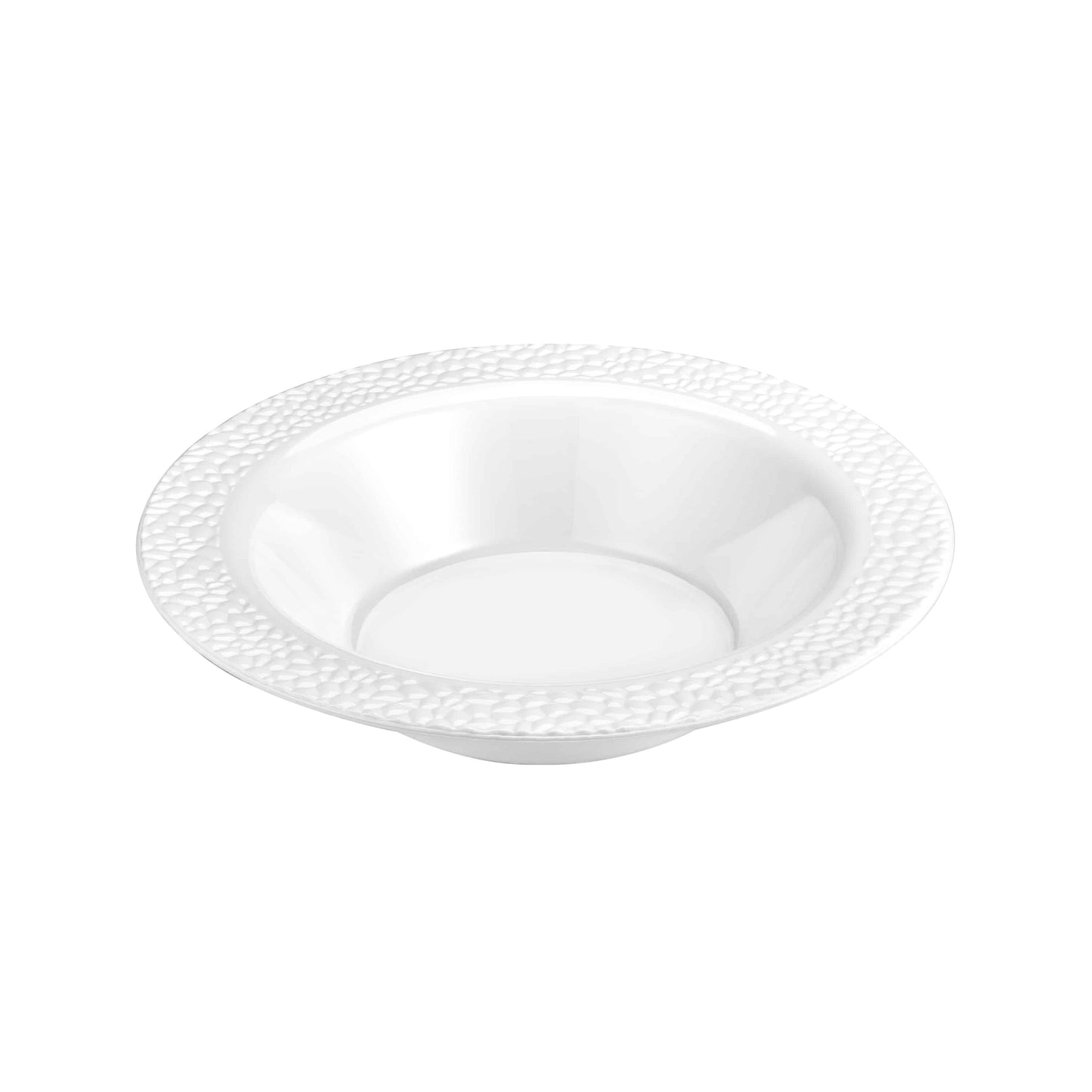 Pebbled Premium Plastic Round Dinnerware - King Zak